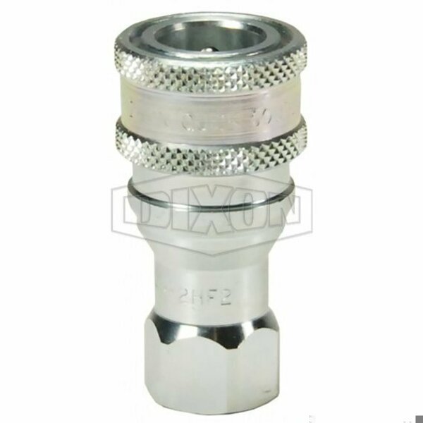 Dixon H Series Interchange Poppet Valve Coupling, 1-11-1/2 Nominal, FNPT, Steel, Domestic 8HF8